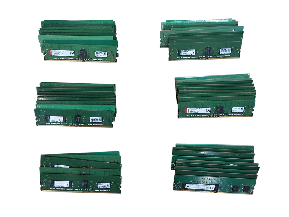Lot of 55x Various brands 4GB DDR4/PC4 Server RAM