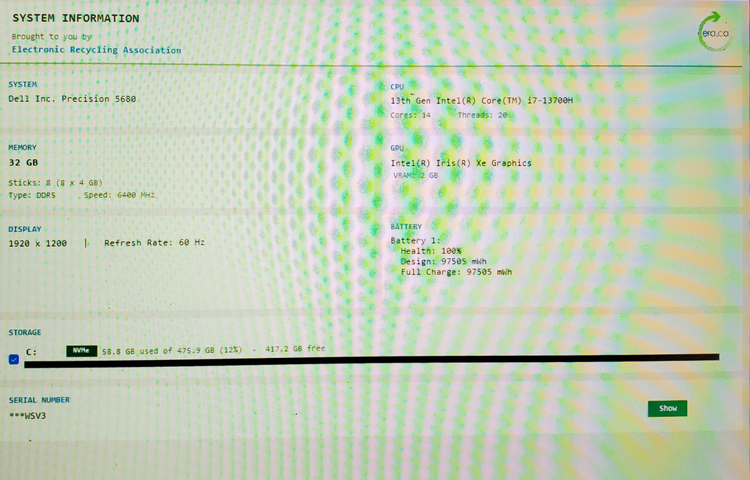 Dell Precision 5680 i7-13700H 32GB DDR5 512GB NVMe
