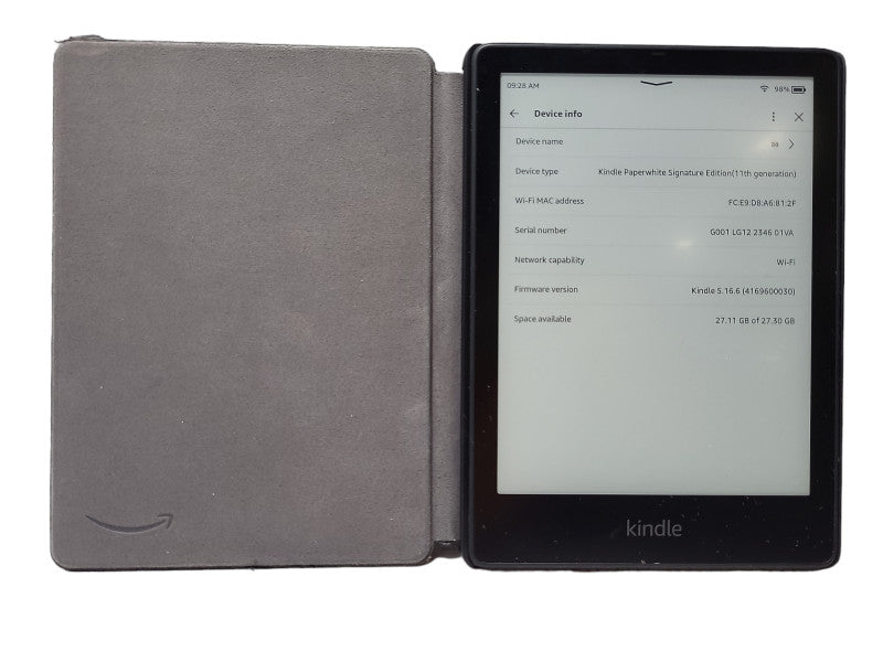 Amazon Kindle Paperwhite Signature Edition 11th GEN. 32GB M2L4EK w/ a case $