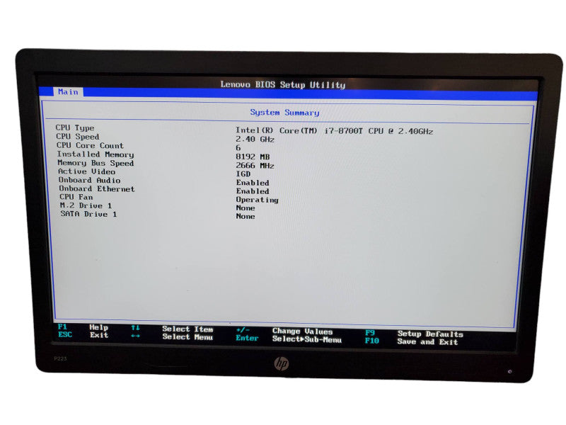 Lenovo ThinkCentre M920q USFF Desktop i7-8700T 8GB RAM NO HDD @