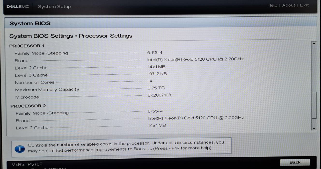 Dell VxRail P570F 24x 2.5" | 2x Xeon Gold 5120 CPU, 64GB DDR4, 2x 1600W, No RAID
