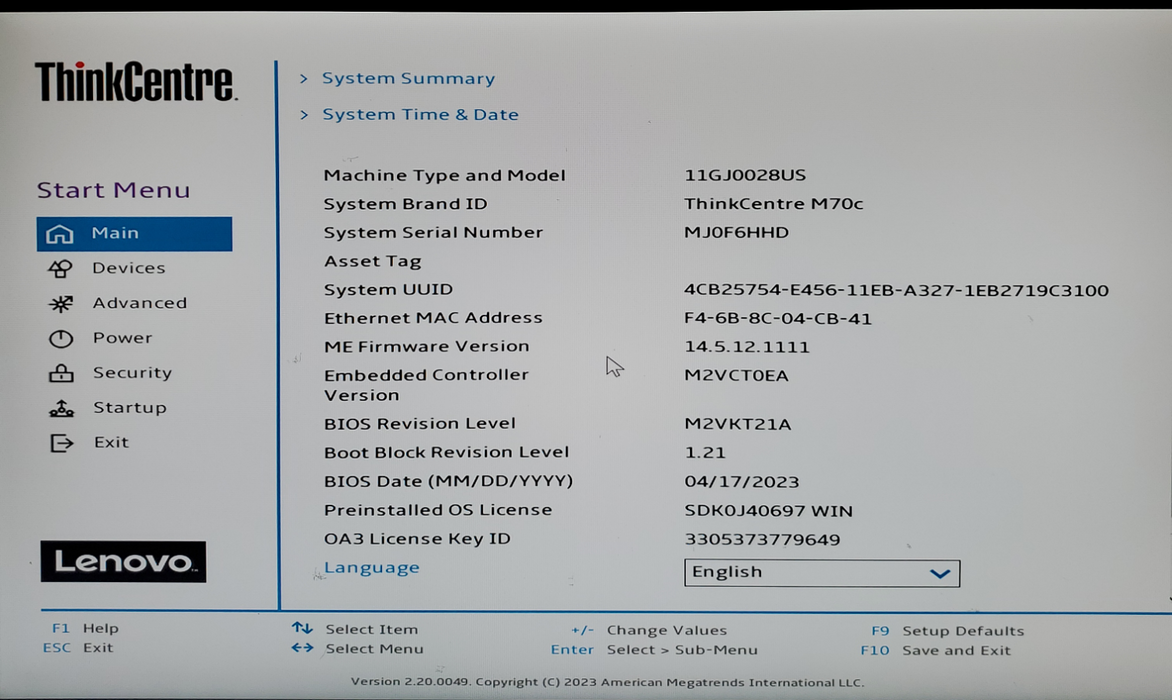 Lenovo ThinkCentre M70c SFF Desktop i5-10400 8GB RAM NO-HDD/SSD
