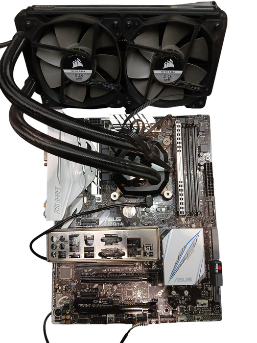 ASUS Z170-A Motherboard w/ Intel i7-6700K 8GB RAM Corsair H100v2 AIO No HDD/PSU