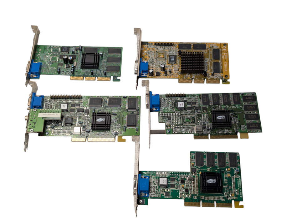 Lot of 5x AGP VGA Graphics Card PLEASE READ