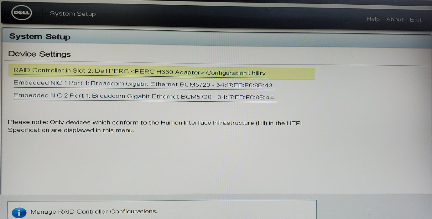 Dell PowerEdge R230 - Xeon E3-1220 v5, PERC H330 - No HDD/RAM