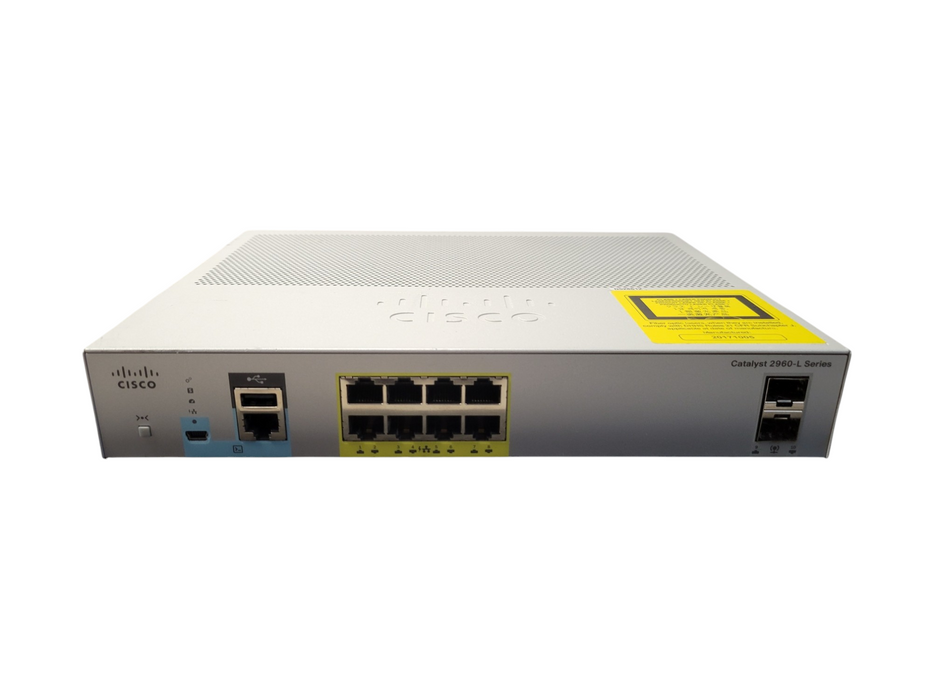 Cisco WS-C2960L-8PS-LL V01 8-Port Gigabit PoE Switch 2xSFP