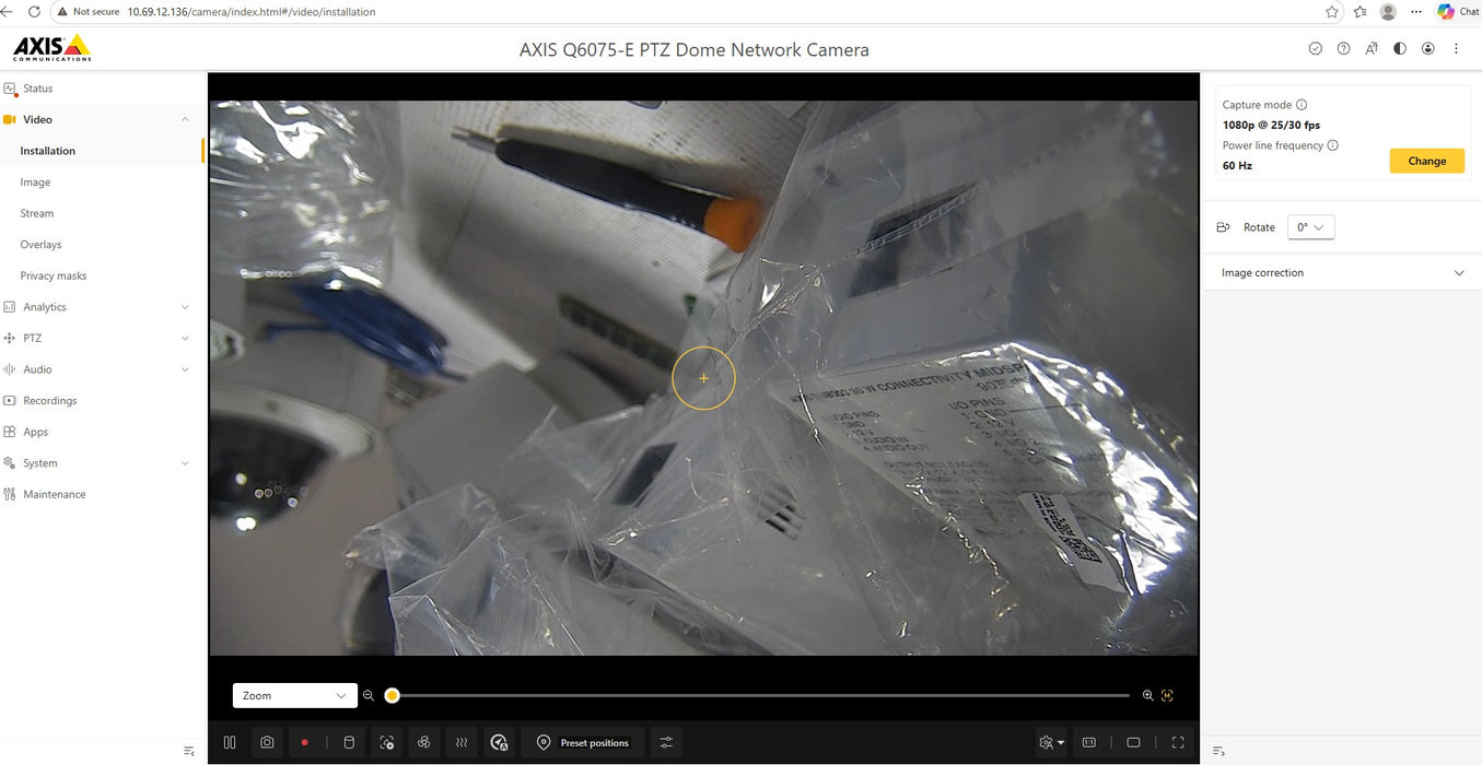 Axis Q6075-E PTZ Outdoor Network Dome Camera, No SD Card, Factory Reset