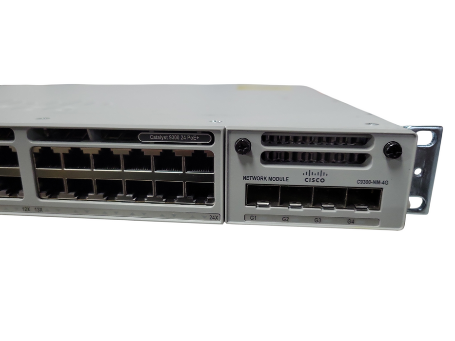 Cisco Catalyst C9300-24P 24-Port Gigabit Managed PoE+ Ethernet Switch 2x PSU