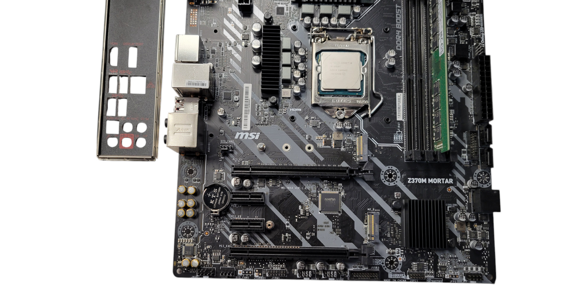 Core I9-9900K MSI Z370M MORTAR 32GB DDR4 + I/O Plate — retail.era