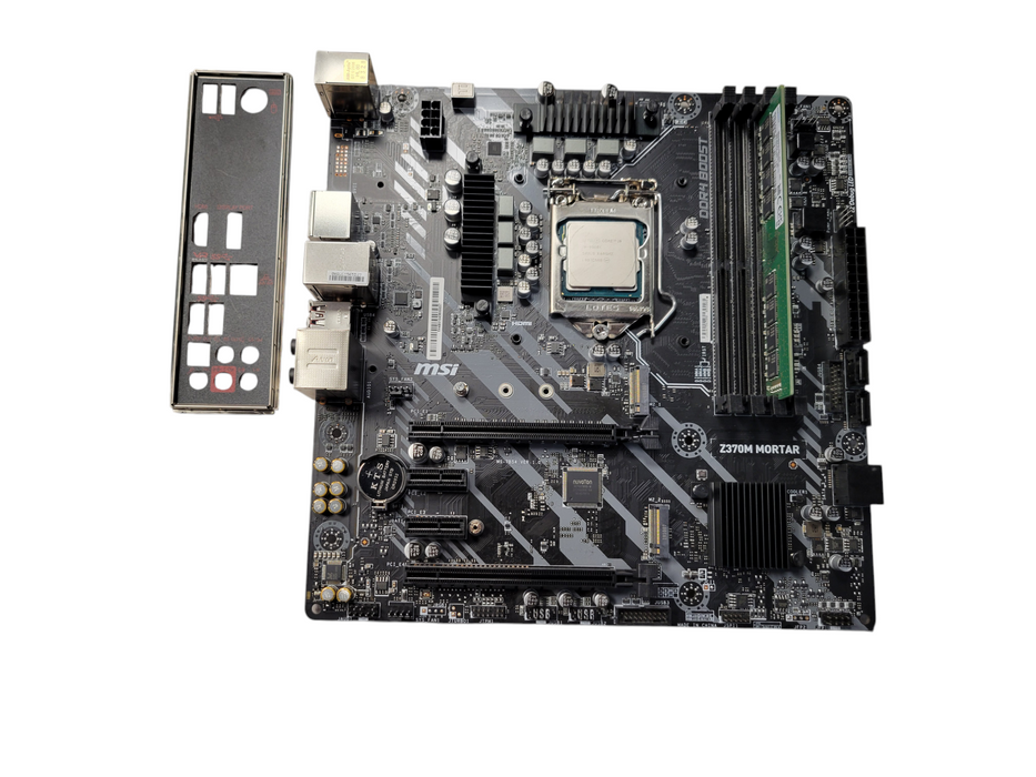 Core I9-9900K MSI Z370M MORTAR 32GB DDR4 + I/O Plate