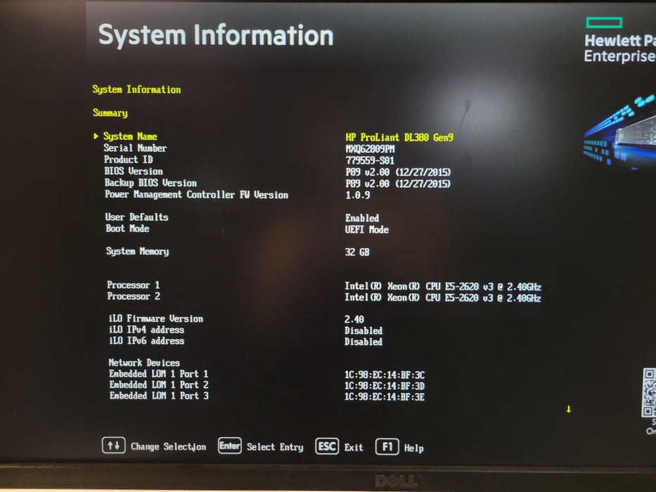HP ProLiant DL380 Gen9 - 2x Xeon E5-2620 v3 32GB DDR4 P840840 2x800W