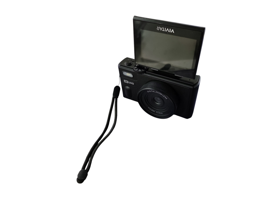 Vivitar Digital Camera with flip screen - Black - 20MP 4K Ultra HD