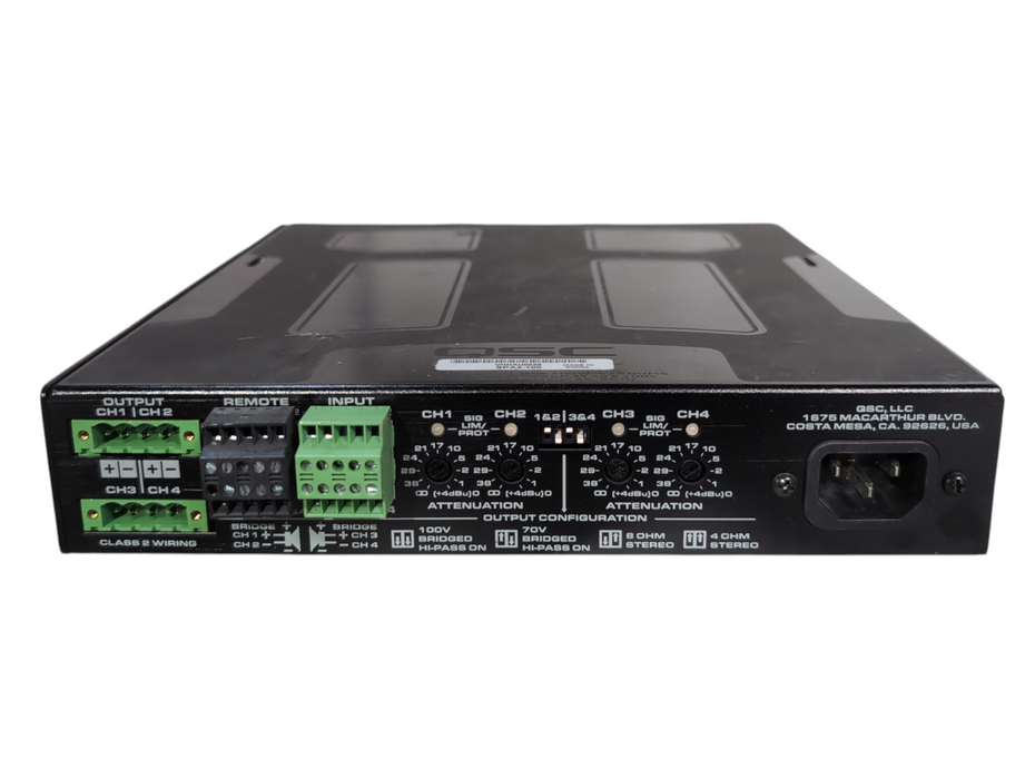 QSC SPA4-100 4-Channel Power Amplifier, READ