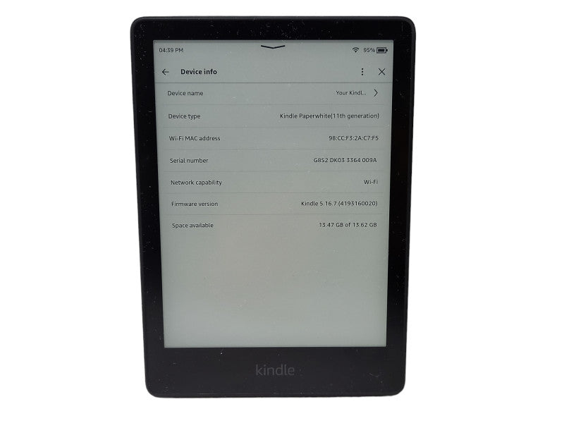 Amazon Kindle Paperwhite (M2L3EK) 11th GEN 16GB, Wi-Fi, 6.8 in - Black $