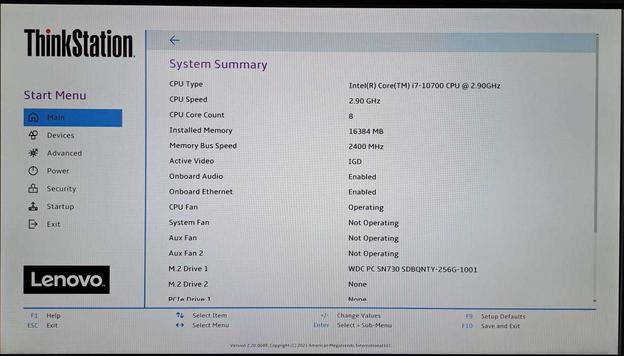 Lenovo ThinkStation P340 SFF | Intel Core i7-10700 CPU, 16GB DDR4, 256GB NVMe