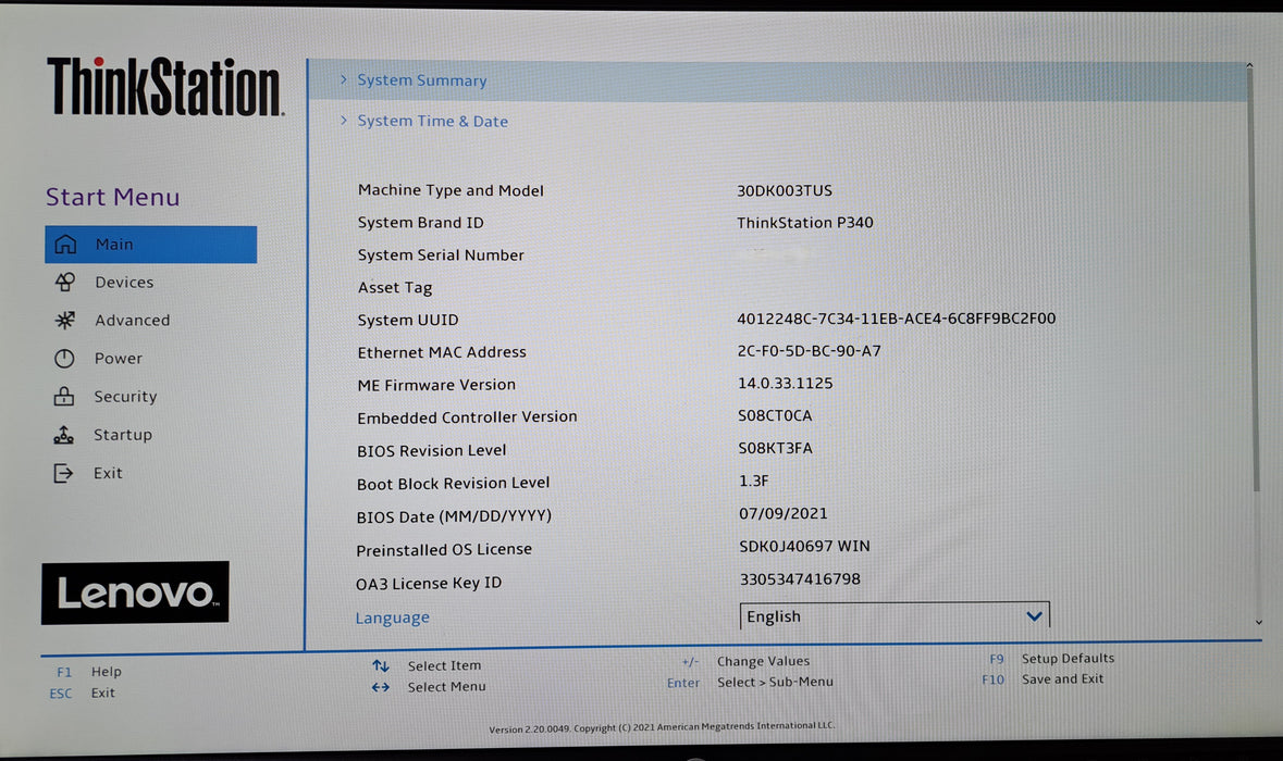 Lenovo ThinkStation P340 SFF | Intel Core i7-10700 CPU, 16GB DDR4, 256GB NVMe