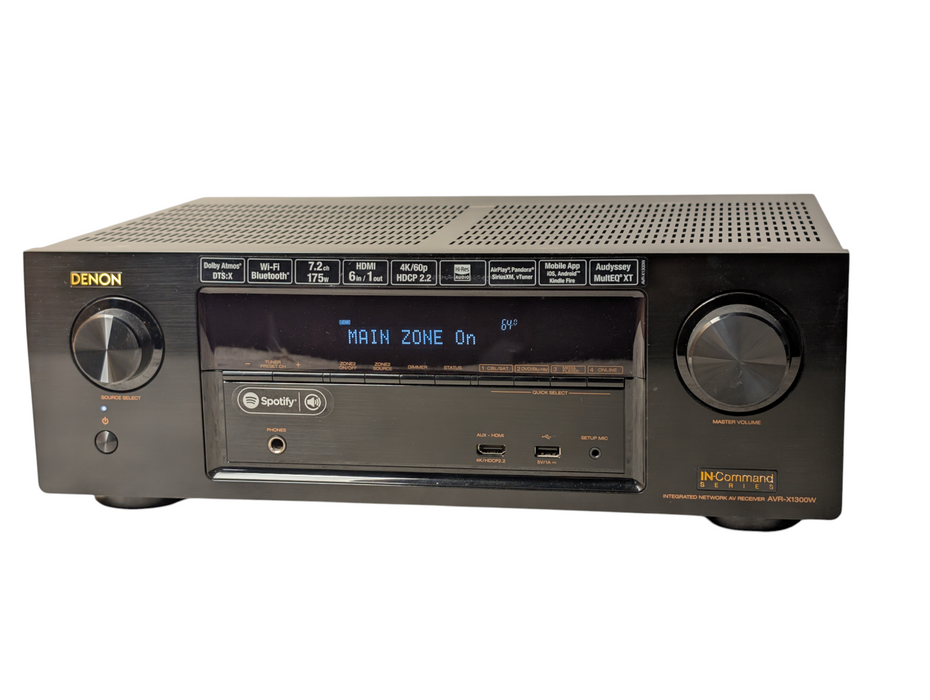 DENON AVR-X1300W 7.2 Network AV Receiver 4K HDMI