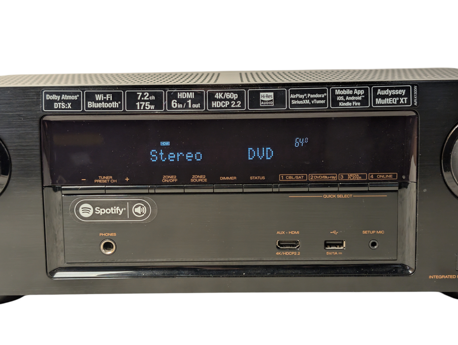 DENON AVR-X1300W 7.2 Network AV Receiver 4K HDMI