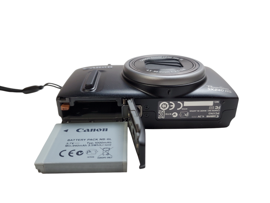 Canon PowerShot SX240 HS 12.1MP Digital Camera w/ Battery & Case