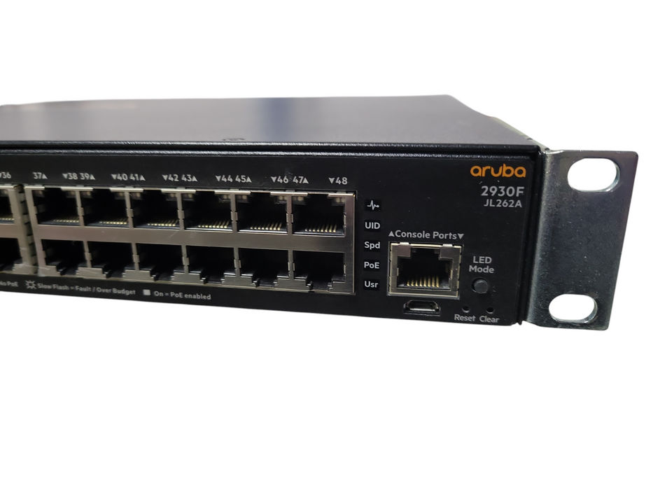 Aruba JL262A 2930F 48G PoE+ 4SFP+ Switch 1Gb/s port