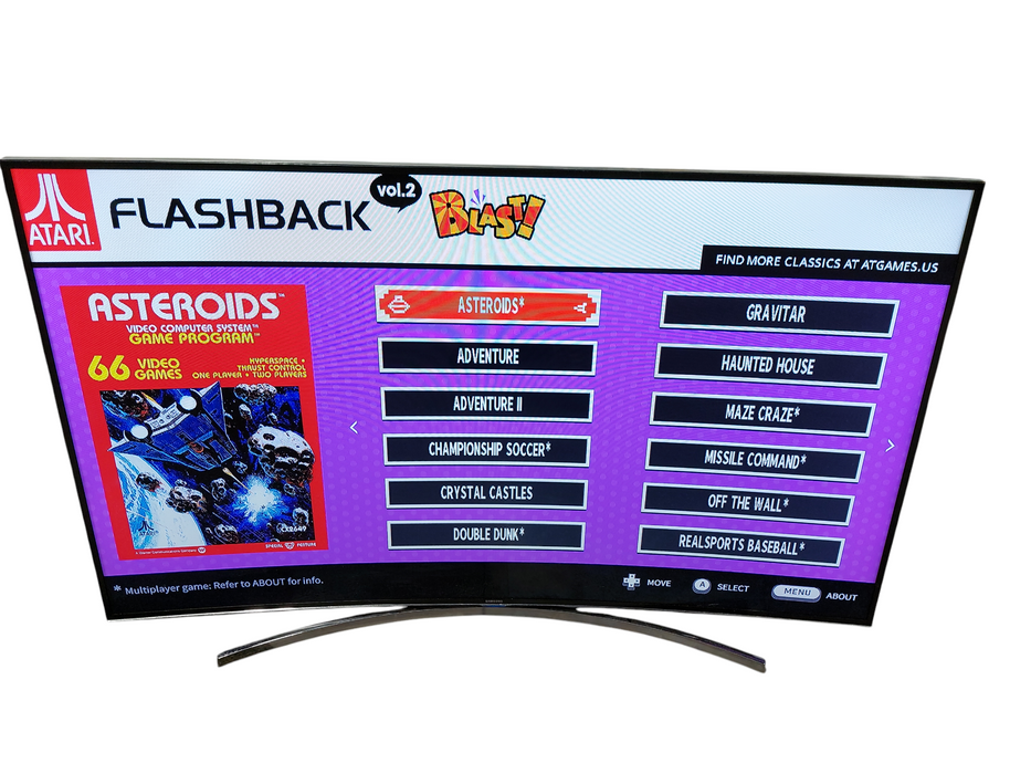 Samsung 55" Curved Tv Model: UN55H8000 with BLAST 20 Games Atari Flashback Drive