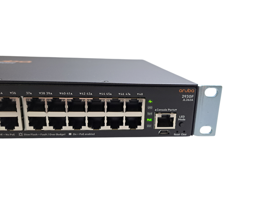 Aruba 2930F JL262A 48-Port Gigabit PoE+ 370W, 4x 1G SFP Managed Switch