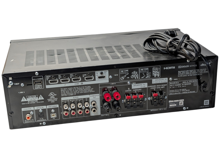 SONY STR-DH790 7.2 Chanel Surround Sound Receiver 4K HDR HDMI