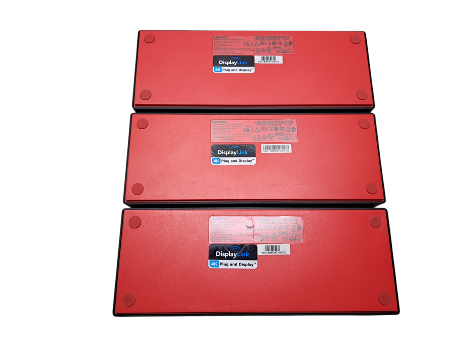 Lot of 3x Lenovo ThinkPad DUD9011D1 / 40AF Hybrid USB-C with USB-A Docks
