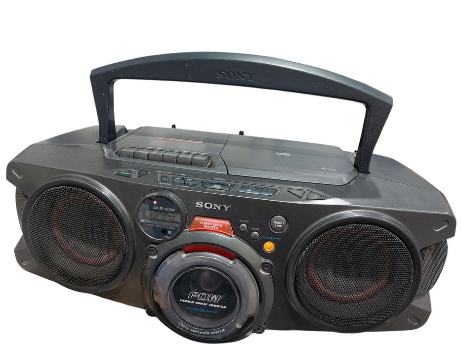 Sony CFD-G70 CD Radio Cassette-Corder Player Power Drive Woofer Stereo