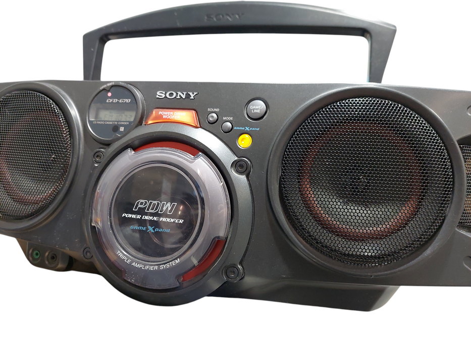 Sony CFD-G70 CD Radio Cassette-Corder Player Power Drive Woofer Stereo