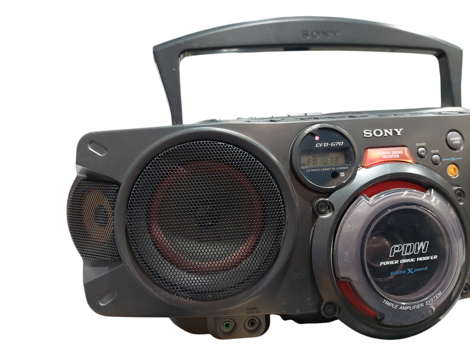 Sony CFD-G70 CD Radio Cassette-Corder Player Power Drive Woofer Stereo