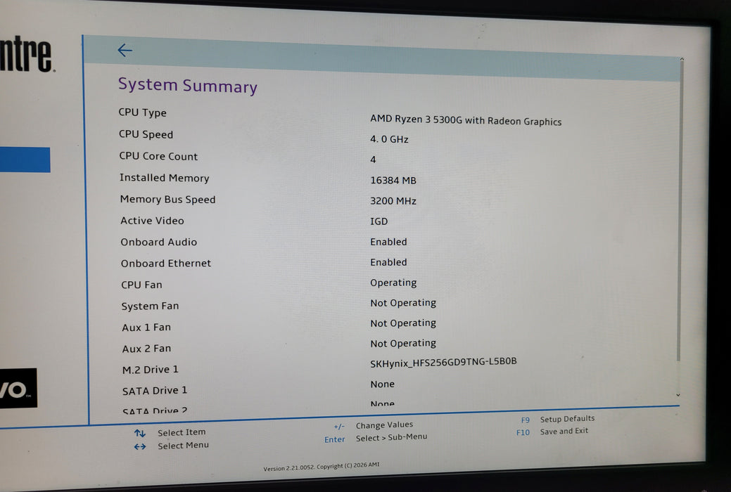 Lenovo ThinkCentre M75s Ryzen 3 5300G @4.0GHz 16GB DDR4 256GB NVMe