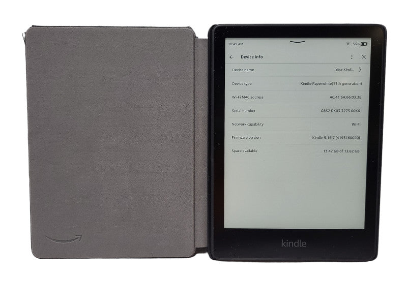 Amazon Kindle Paperwhite (M2L3EK) 11th GEN 16GB, Wi-Fi, 6.8 in w/ a case $