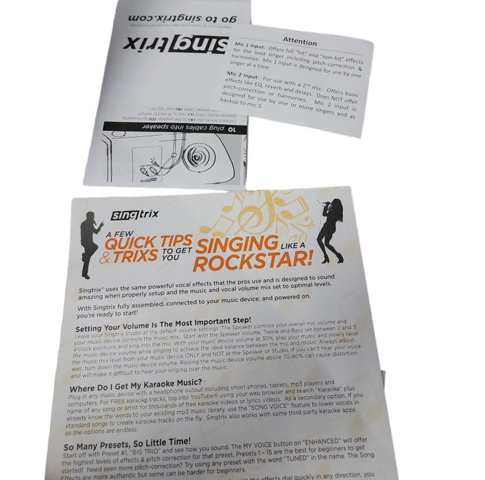 Singtrix Portable Karaoke Machine System All-In-One Party Bundle