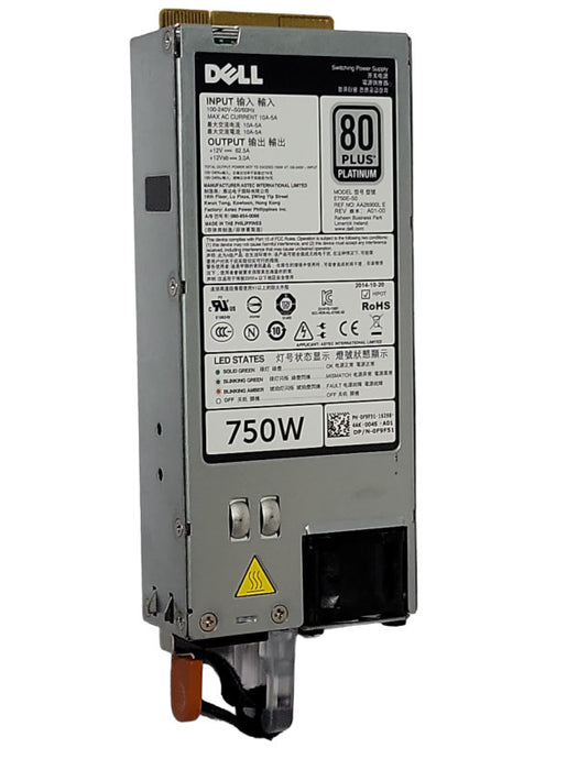 Dell 750W 80 Plus Platinum Server Power Supply 0F9F51 Q