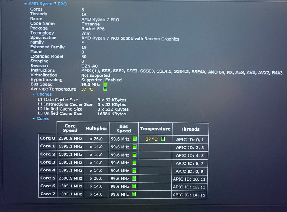 Lenovo ThinkPad T14 Gen 2 AMD Ryzen 7 PRO 5850U 16GB RAM 512GB SSD READ!