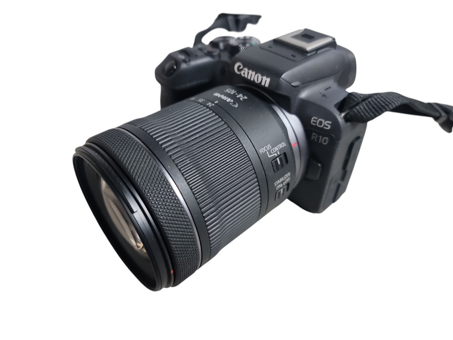 Canon EOS R10 Mirrorless Camera w/ RF 24-205mm F4 L IS USM [+ Tripod + 128GB SD]