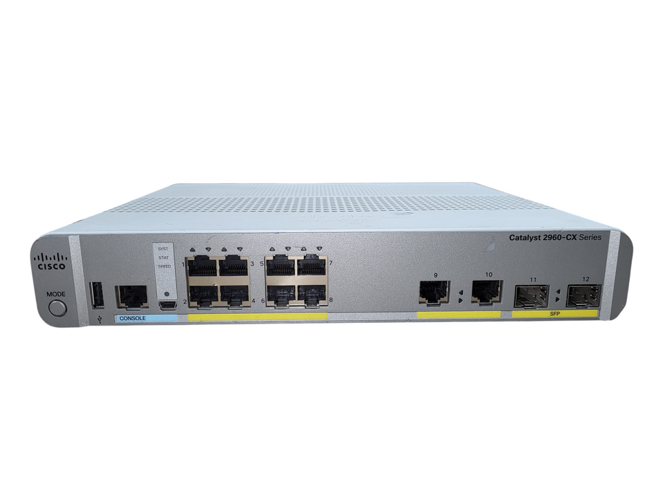Cisco Catalyst 2960-CX Series PoE 8 Port Network Switch WS-C2960CX-8TC-L V04