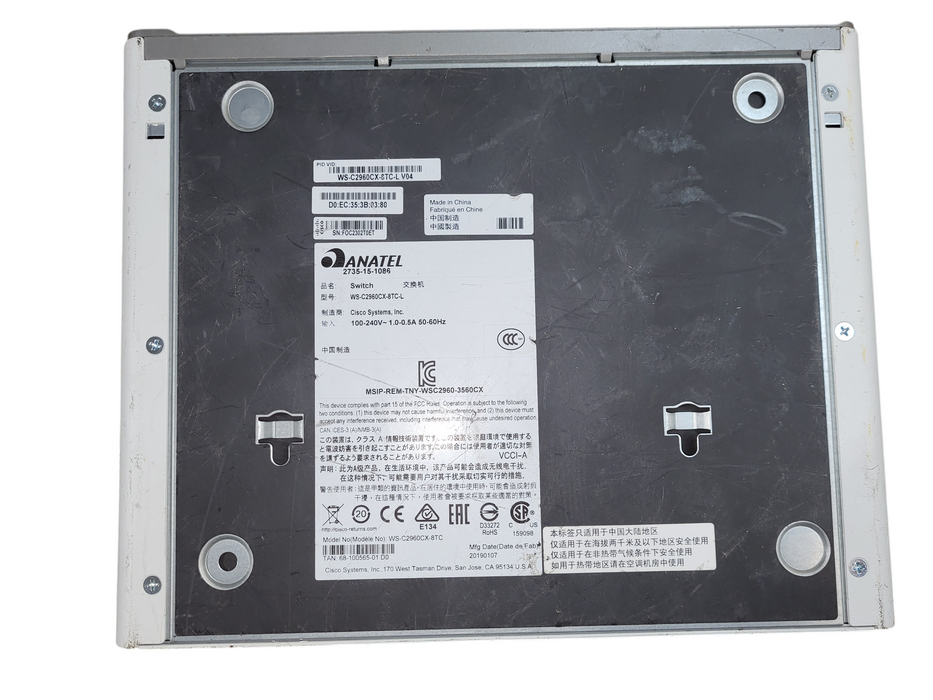 Cisco Catalyst 2960-CX Series PoE 8 Port Network Switch WS-C2960CX-8TC-L V04