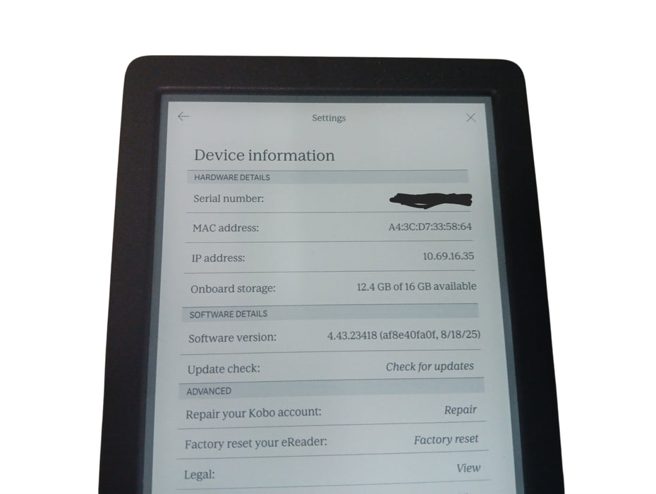 Kobo Clara BW - 16GB - Black [N365]