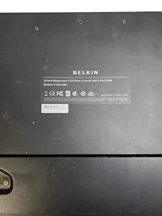 Belkin F1DC108H 19 Inch Widescreen LCD Rack Console with 8 Port KVM *READ*