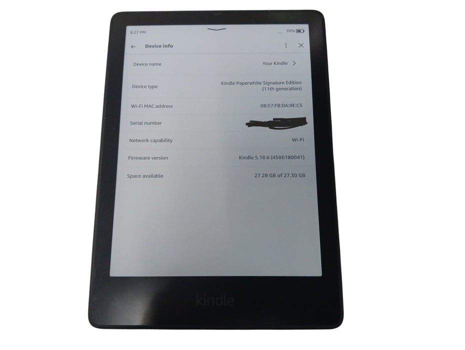 Amazon Kindle Paperwhite Signature Edition 1tth Gen - 32GB - Black [M2L4EK]