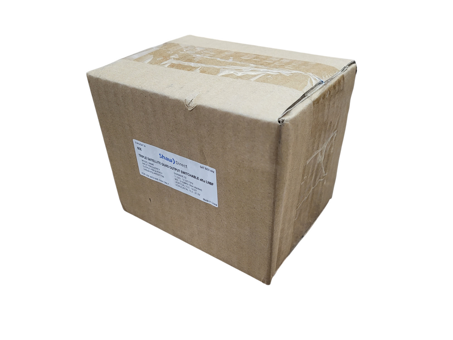 NEW Shaw Direct Triple Satellite xKu LNBF Quad Output Switchable LNB 60E Dish