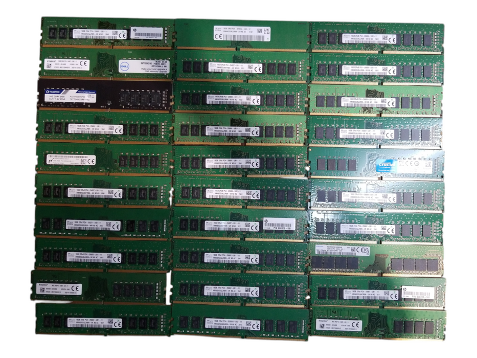Lot of 30x, Assorted 16GB DDR4 Desktop RAM