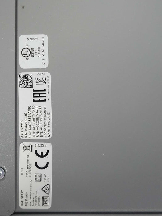 Axis P7216 16-Channel Video Encoder 0542-001-03 With Rack Ears, READ _