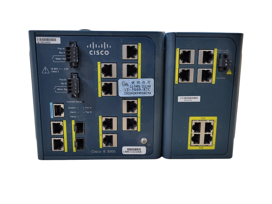 Cisco IE-3000-8TC-E Industrial Ethernet 3000 Series Switch w/ IEM-3000-4PC-4TC