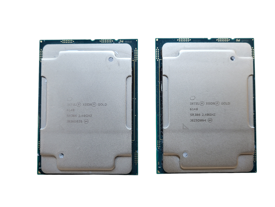 Lot of 2x Intel SR3B6 Xeon Gold 6148 20-Core 2.4GHz 27.5MB 150W LGA3647 P CPU