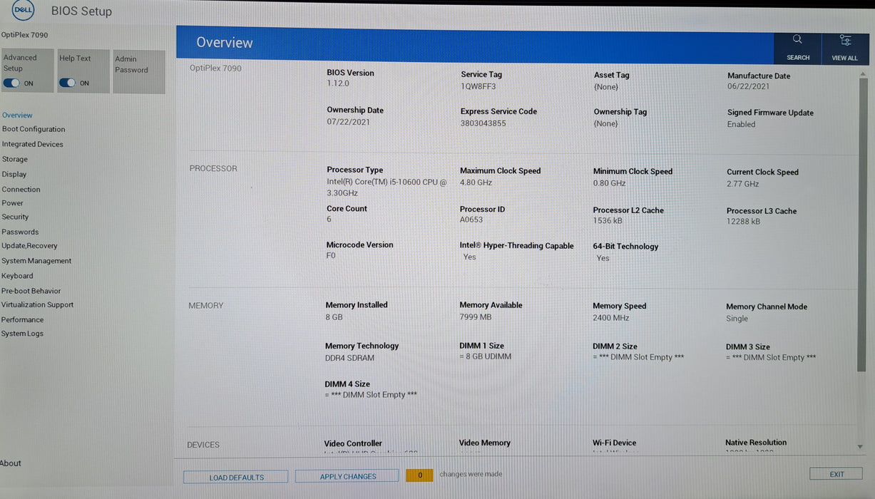 Dell OptiPlex 7090 SFF | Intel Core i5-10600 @3.30GHz, 8GB DDR4, 512GB NVMe