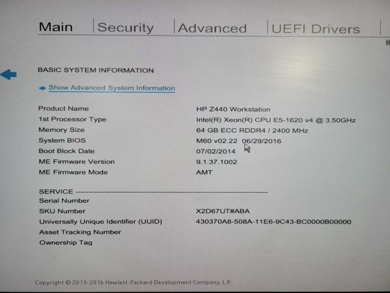 HP Z440 Workstation | Xeon E5-1620 v4 | 64GB DDR4 | K4000