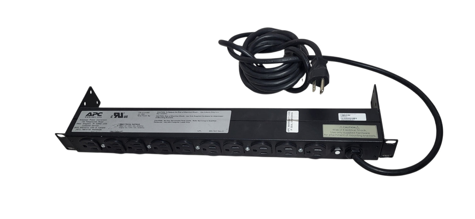 APC AP9562 1U Rack Power Distribution Unit 10-Outlet Grade